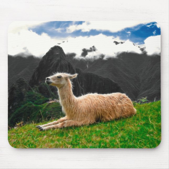 Lama de Machu Picchu - Mousepad (Frente)