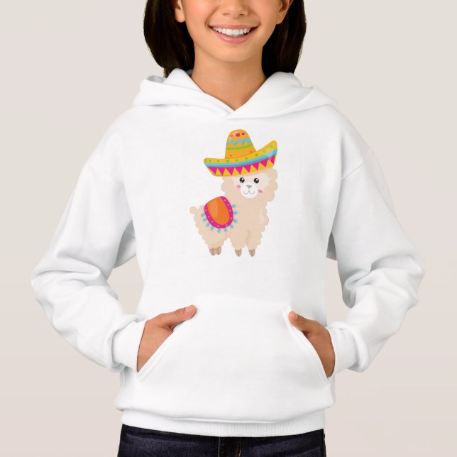 Lama mexicano, Cute Llama, Cute Alpaca, Sombrero (Frente)
