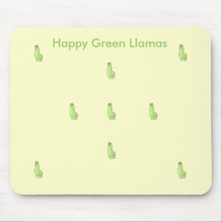 lama verde feliz Mousepad