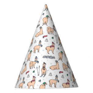 Lamas no teste padrão de esqui dos chapéus & dos