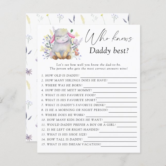 Lamb - Quem sabe o melhor jogo do pai (Frente/Verso)