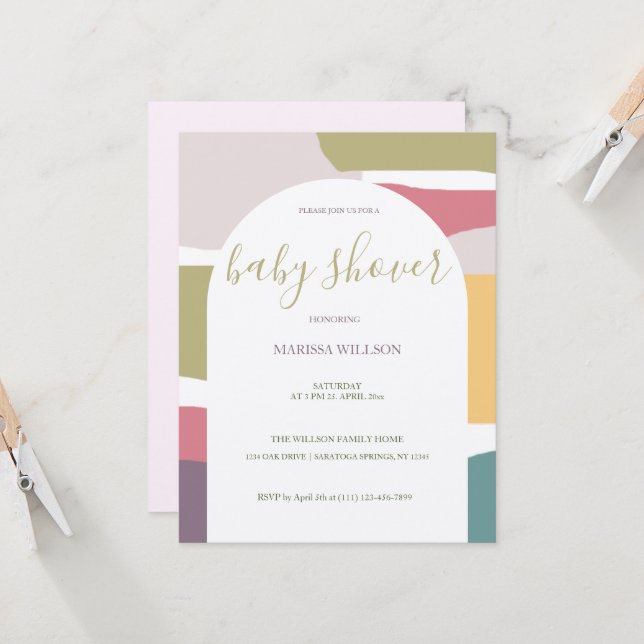 Lâmina de Cores de Verão de Abstrato Moderno (Frente/Verso In Situ)