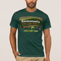 Lâmina Paisaging Grass Cortando Camiseta Verde