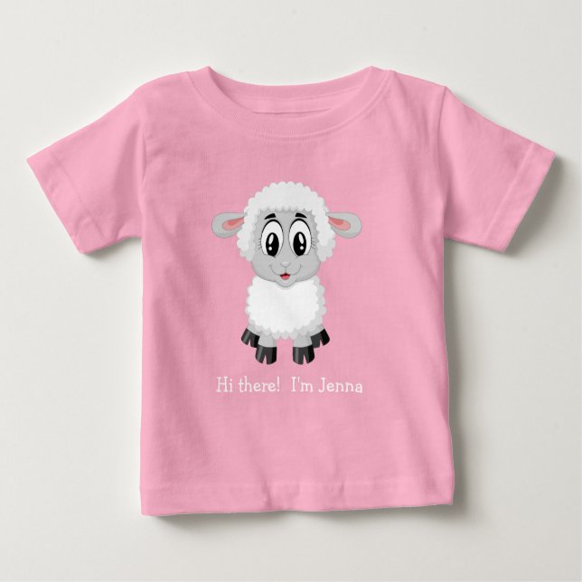 Lâmpada Branca | Camiseta de bebê de ovelha (Frente)