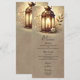 Lâmpada de Bronze Reluzente Menu de Casamento Rúst