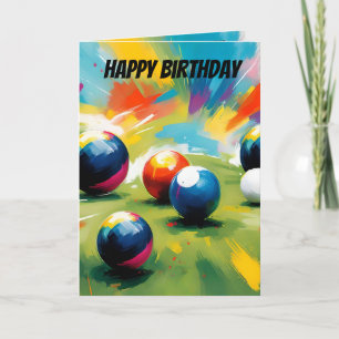 Lâmpada de cor do Bowls, Cartão de aniversário