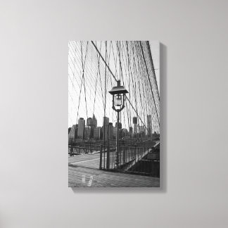 Lâmpada de ponte Brooklyn em B&W na canvas