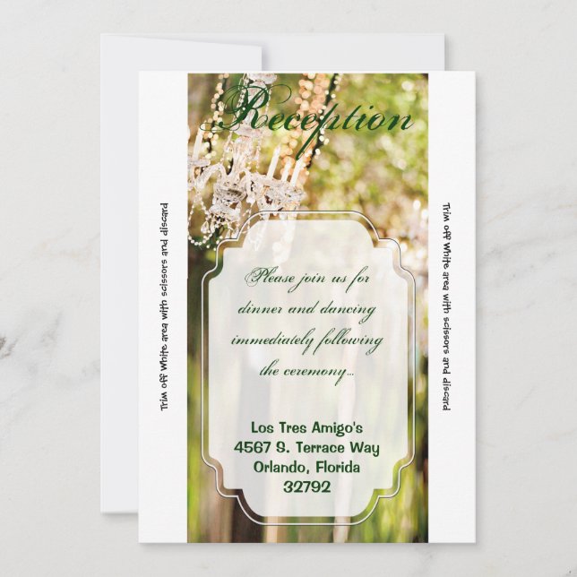 Lâmpada de Tecto em Cristal para Cartão de Recepçã (Frente)