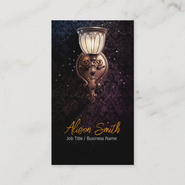Lâmpada genérica com cartão de visita de vagalumes (Frente)