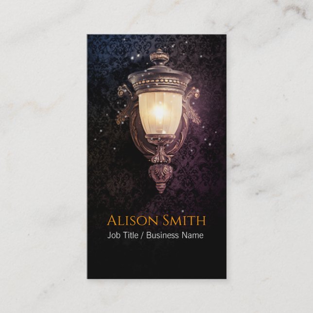 Lâmpada genérica com cartão de visita de vagalumes (Frente)