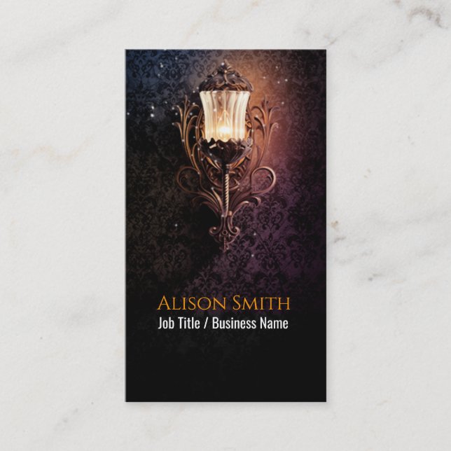 Lâmpada genérica com cartão de visita de vagalumes (Frente)