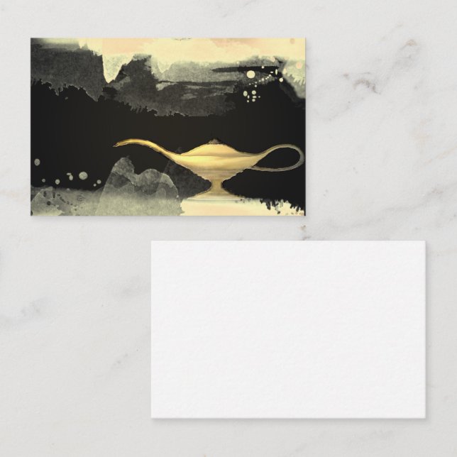 Lâmpada Genie Fumaça Cartão de visita mágica (Frente/Verso)