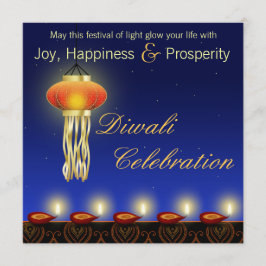 Lâmpada Luminosa Diwali - Convite Festival