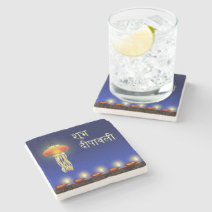 Lâmpada Luminosa Diwali - Porta copos de pedra már