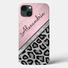 Lâmpada Rosa Iluminando Impressão Leopardo