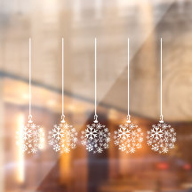 Lâmpadas com flocos de neve brancas_ pack de cinco