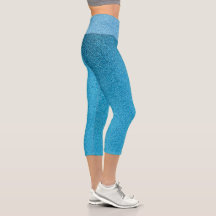 Lâmpadas De Gradiente Azul Escuro Capri Leggings