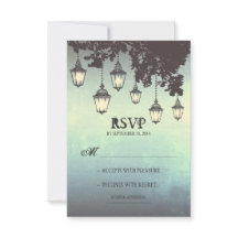 Lâmpadas de suspensão de vinheta CARTÕES RSVP DE C