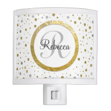 Monograma Dourado de Impressão de folha de prata C