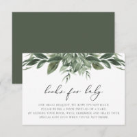 LANA Modern Boho Greenery Books para Cartão de Beb