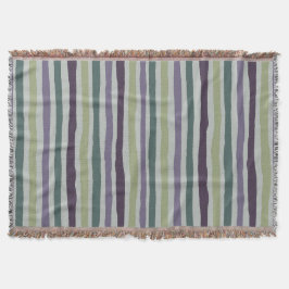 Lança cobertor com lindas faixas, verde-oliva