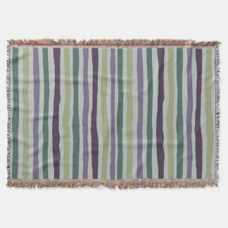 Lança cobertor com lindas faixas, verde-oliva