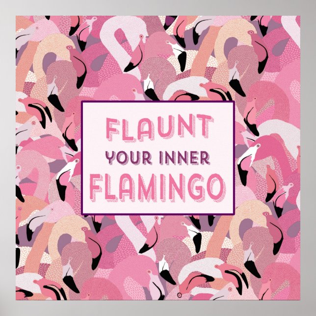 Lança seu Poster Inner Flamingo - Rosa (Frente)