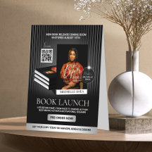 Lançamento de Livro do Autor Preto e Prata com Est