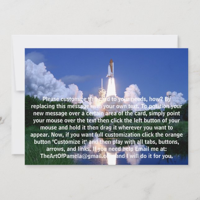 Lançamento do ônibus espacial (Frente)