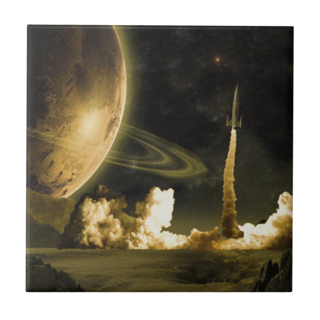 Lançamento Espacial Vintage (Frente)