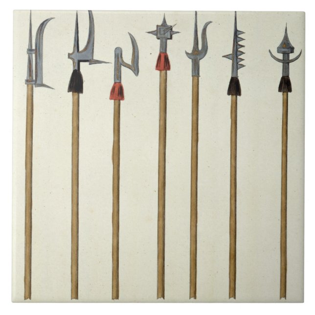 Lanças, lanças, halberds e partisanes, placa para (Frente)