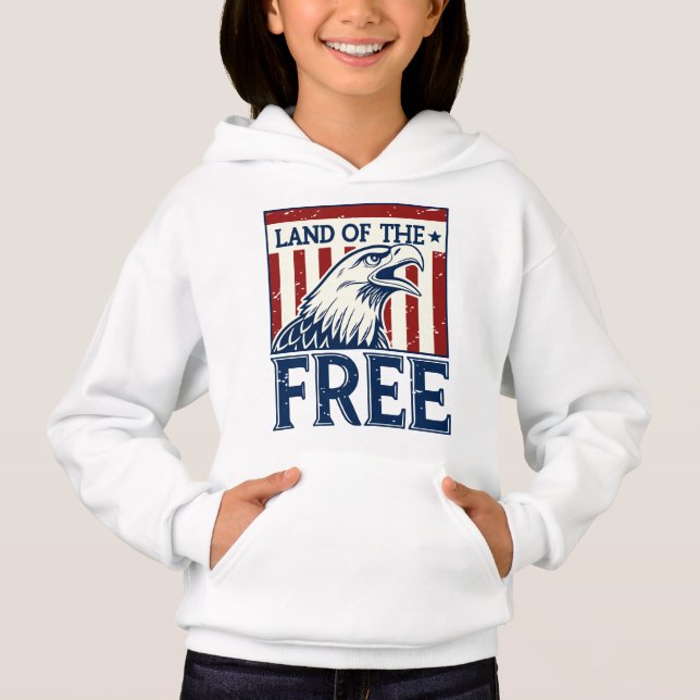 Land of the Free - Vintage USA Eagle Graphic (Frente)