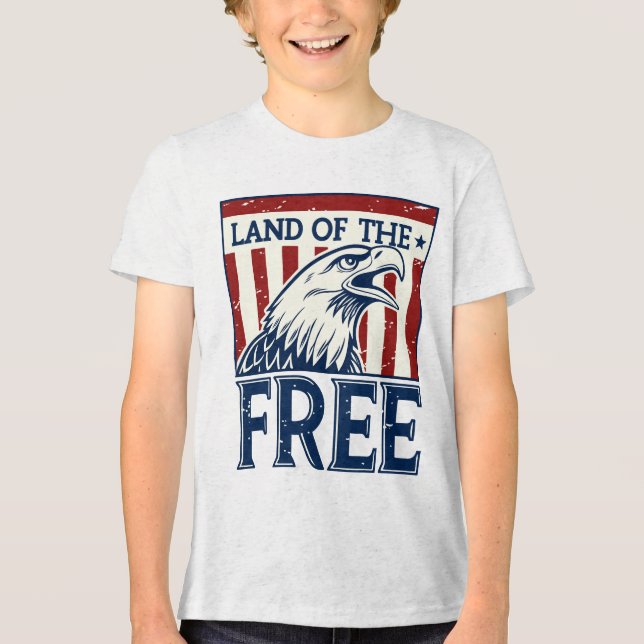 Land of the Free - Vintage USA Eagle Graphic (Frente)