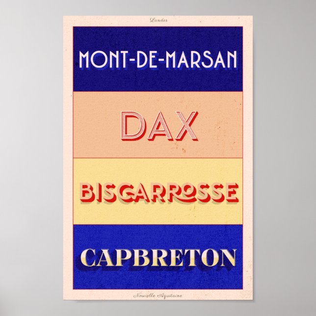 Landes Nouvelle Aquitaine Art Poster (Frente)