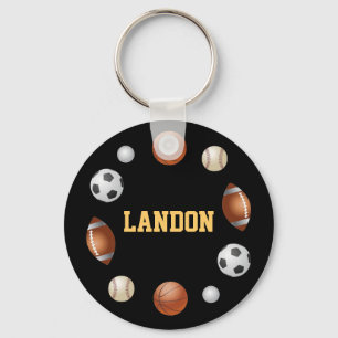 Landon World of Sports Chaveiro - Negro