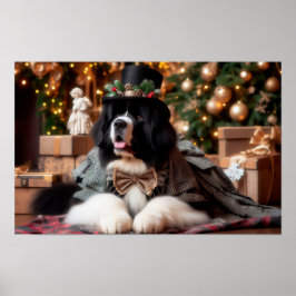 Landseer Gentleman Holiday Poster