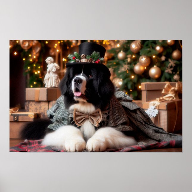 Landseer Gentleman Holiday Poster (Frente)