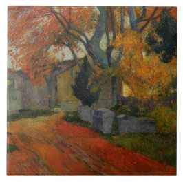 Lane em Alchamps Arles por Paul Gauguin