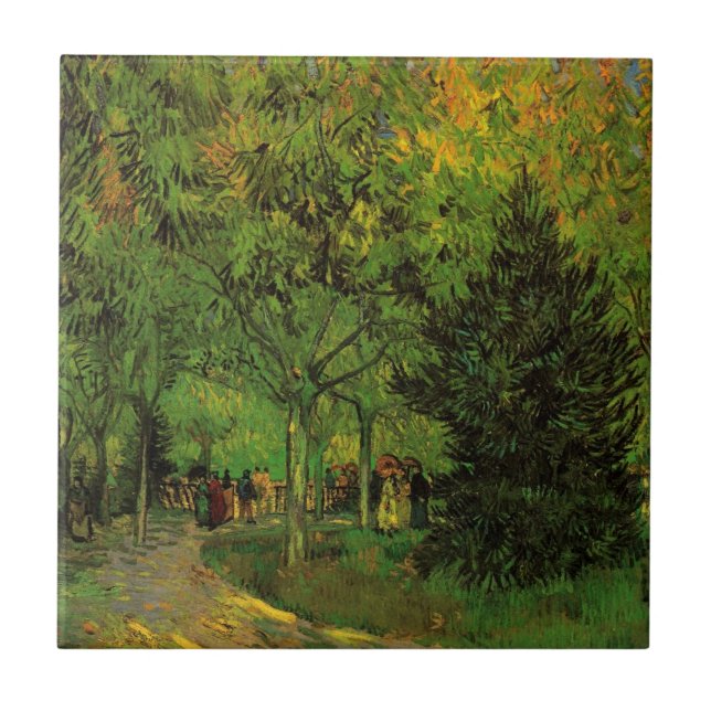 Lane in Public Garden, Arles, por Vincent van Gogh (Frente)