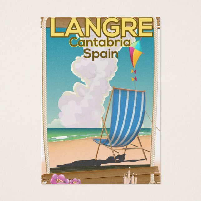 Langre, Cantabria, Espanha de praia (Frente)