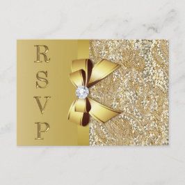 Lantejoulas de Ouro Falso Laço de Diamante RSVP