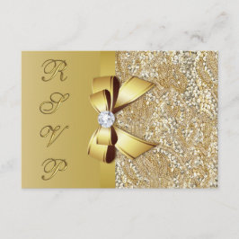 Lantejoulas de Ouro Falso Laço RSVP