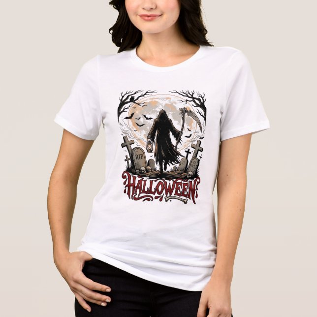 Lanterna da Morte Halloween Lua Cheia Lápides (Frente)