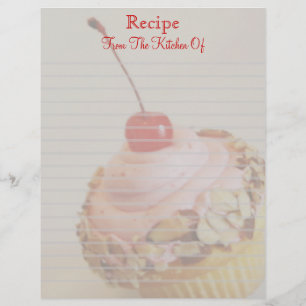 Lanterna de Receitas com Cupcake de Cereja Incluso
