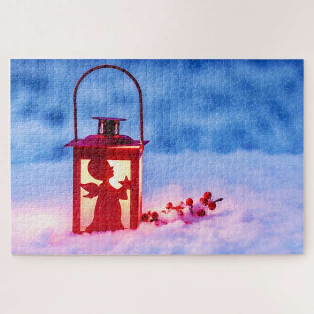 Lanterna e Quebra-cabeça Anjo (Horizontal)