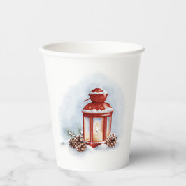 Lanterna vermelha de Kitchen Towels com uma vela b