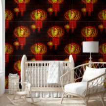 Lanternas Chinesas Tradicionais - Padrão Sem Costu