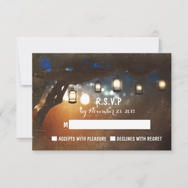 lanternas de jardim russa ao ar livre cartões RSVP (Frente)