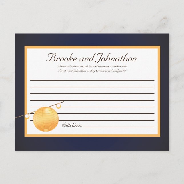 Lanternas de papel para cartão de conselho graváve (Frente)