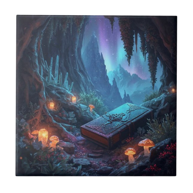 Lanterns, Mushrooms, and a Book (Frente)